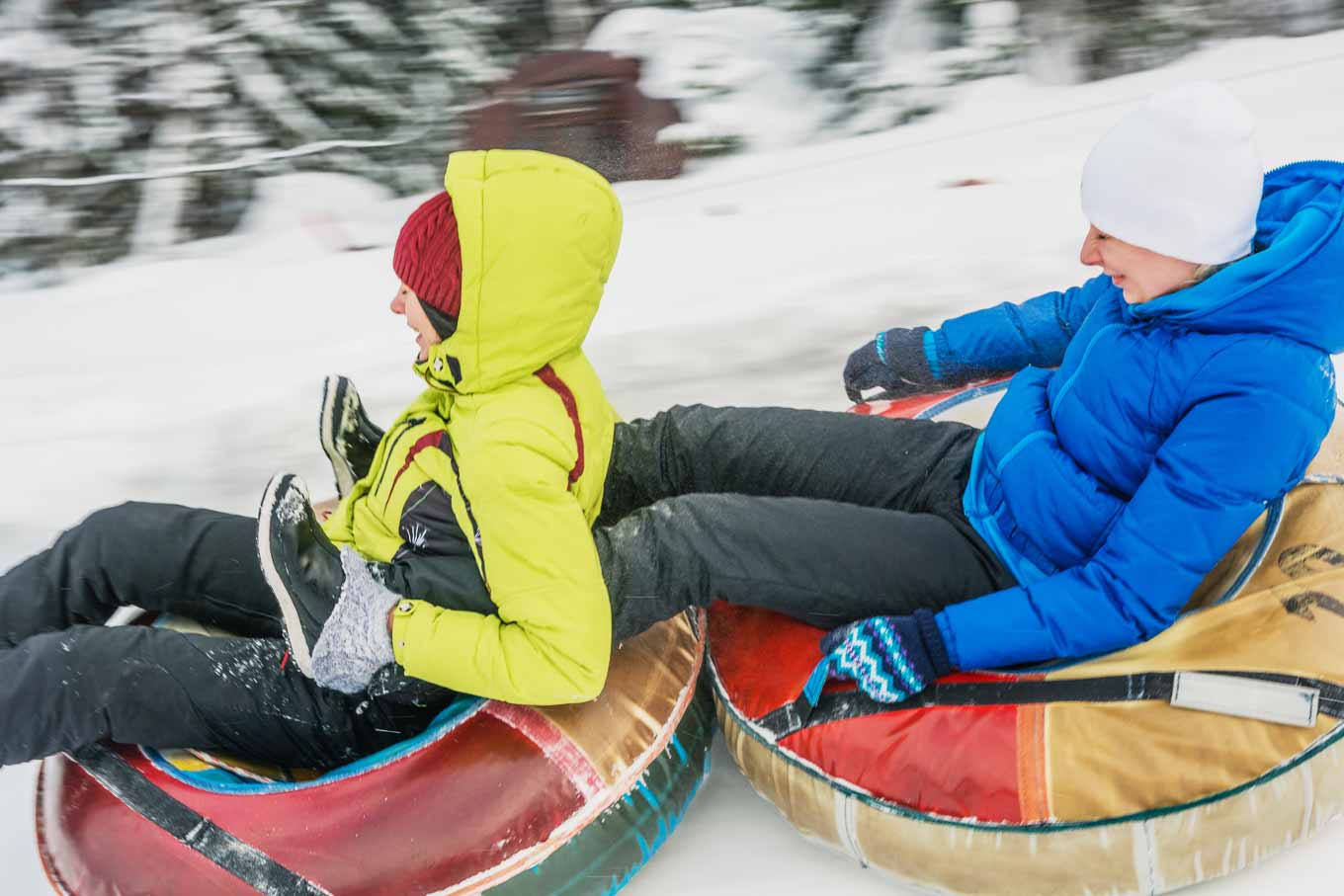 Borovets tubing donuts for ski stag weekends